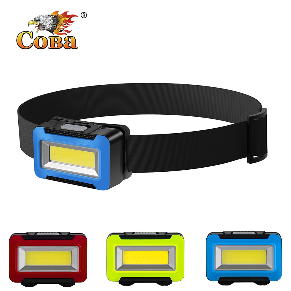 Coba 휴대용 미니 LED 전조 등 3 * AAA 배터리 COB 헤드 라이트 토치 램프 낚시 캠핑에 대 한 높은 전원 밝은 랜 턴 램프